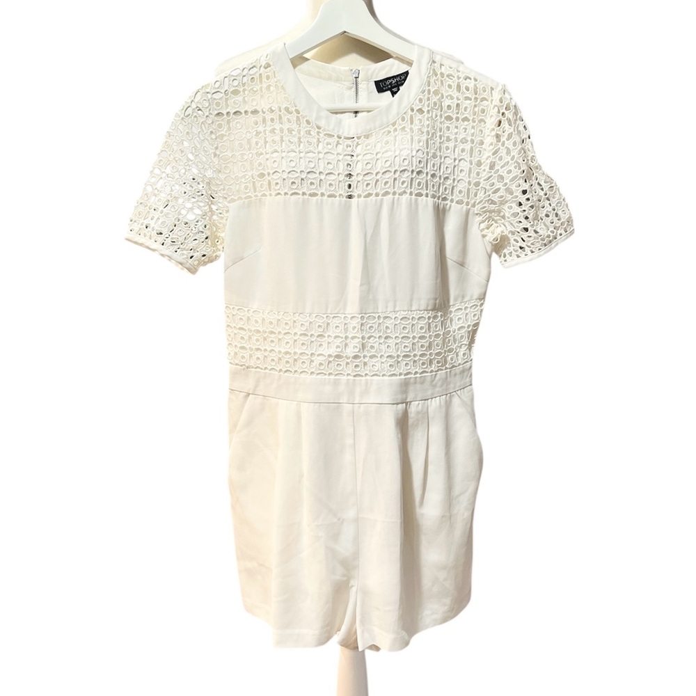 TOPSHOP Ivory Crochet Culotte Shorts, EUC, S6